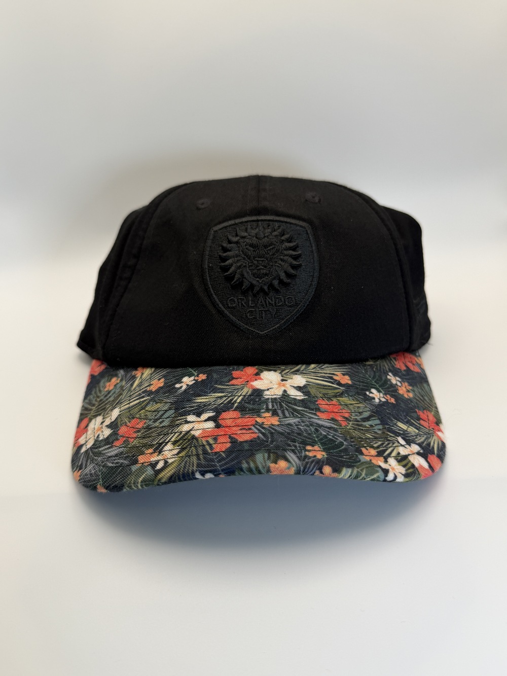 Orlando City SC Fanatics Black Floral Brim Adjustable Hat
